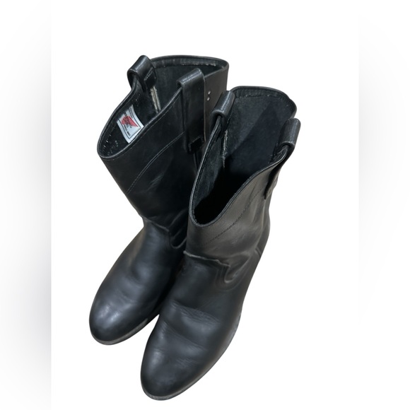 Red Wing Soft Black Leather Pull On Work Boots Pecos Men’s Size 8E USA B9 - Picture 5 of 9